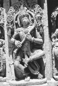 Krishna, one of the main gods in Hinduism, represented in a thirteenth-century relief. (CORBIS CORPORATION)