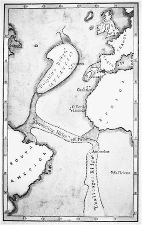 Nineteenth-century map of Atlantis. (FORTEAN PICTURE LIBRARY)