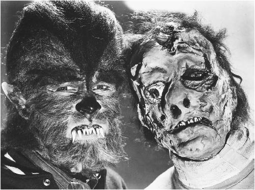 Two characters from the film "How to Make a Monster." (DEL VALLE GALLERY)